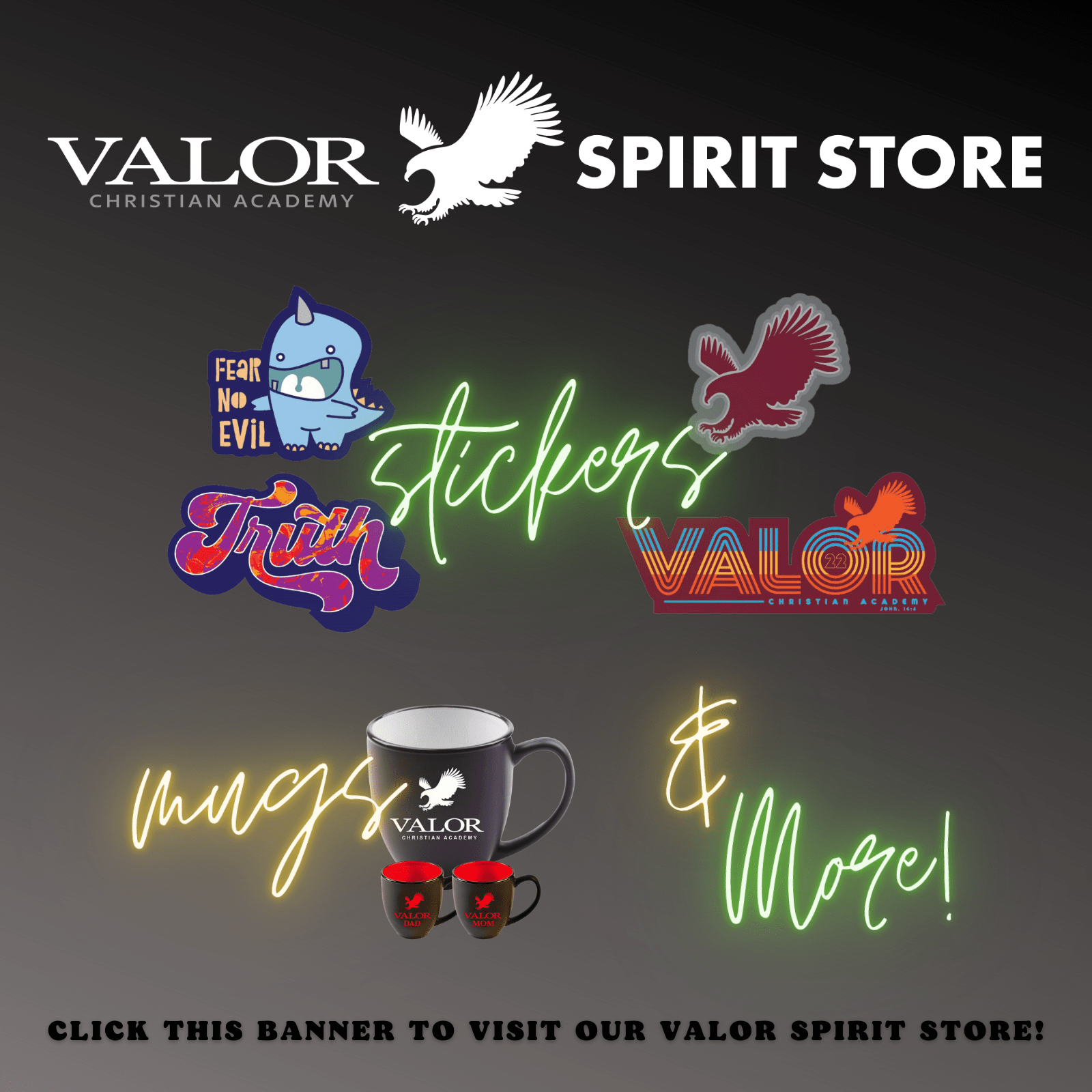 Valor Spirit Store -links to our external Valor store in a new tab or window